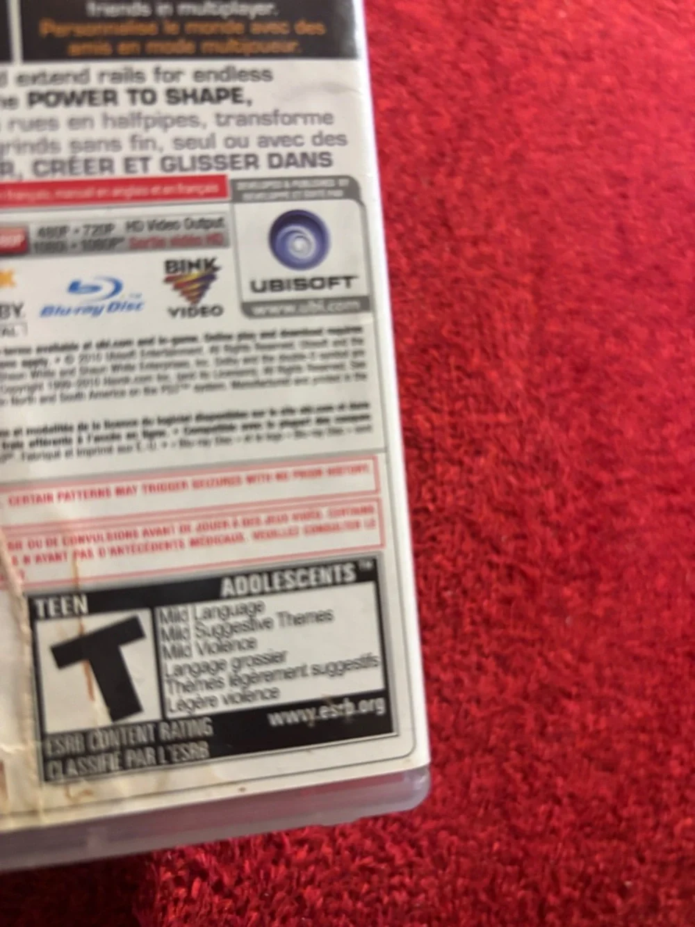 PS3 Sony Shaun White Skateboarding (PlayStation PS3 . Vintage